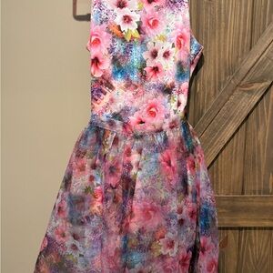 New York & Company Floral Multicolor Dress